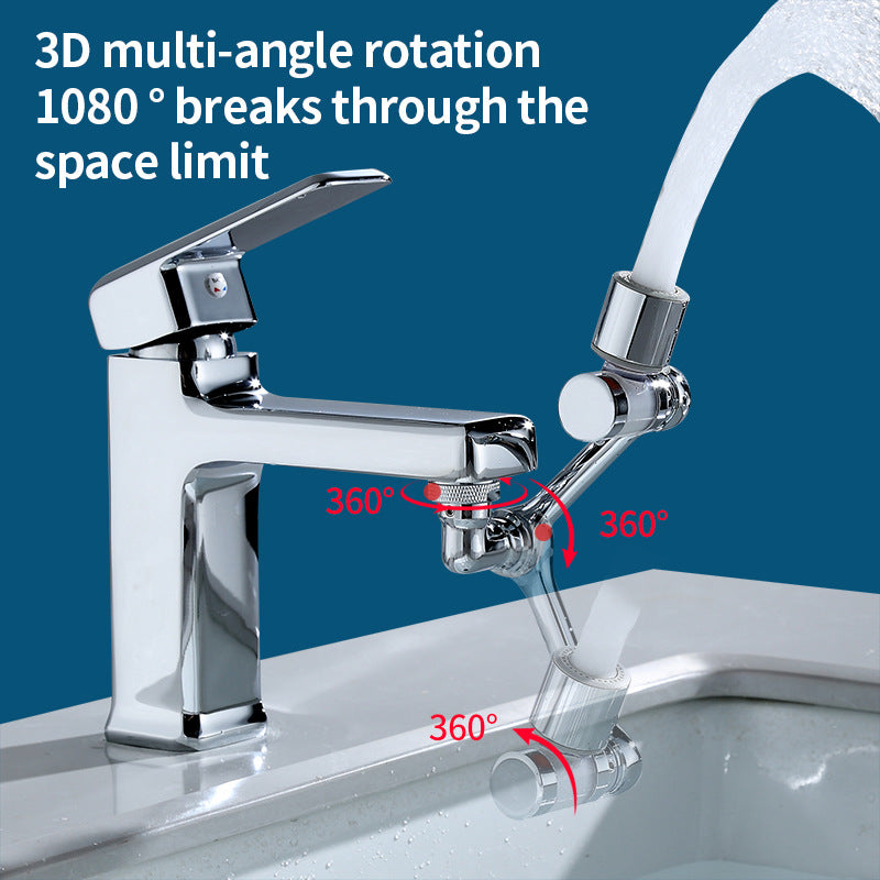 1080 degree filtration robotic arm universal rotation extender multifunctional universal faucet connector robotic arm spout
