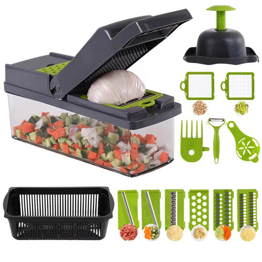 Multifunctional vegetable cutter dicer cut vegetable cutter free hands home multifunctional shredding slicing cutter