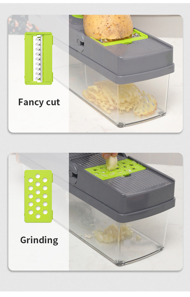 Multifunctional vegetable cutter dicer cut vegetable cutter free hands home multifunctional shredding slicing cutter