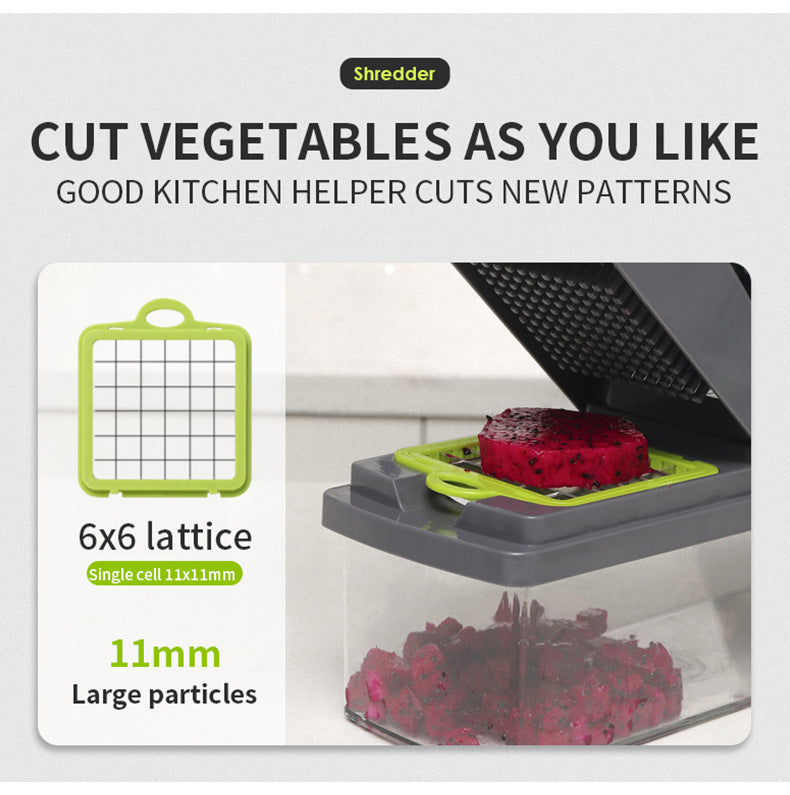 Multifunctional vegetable cutter dicer cut vegetable cutter free hands home multifunctional shredding slicing cutter