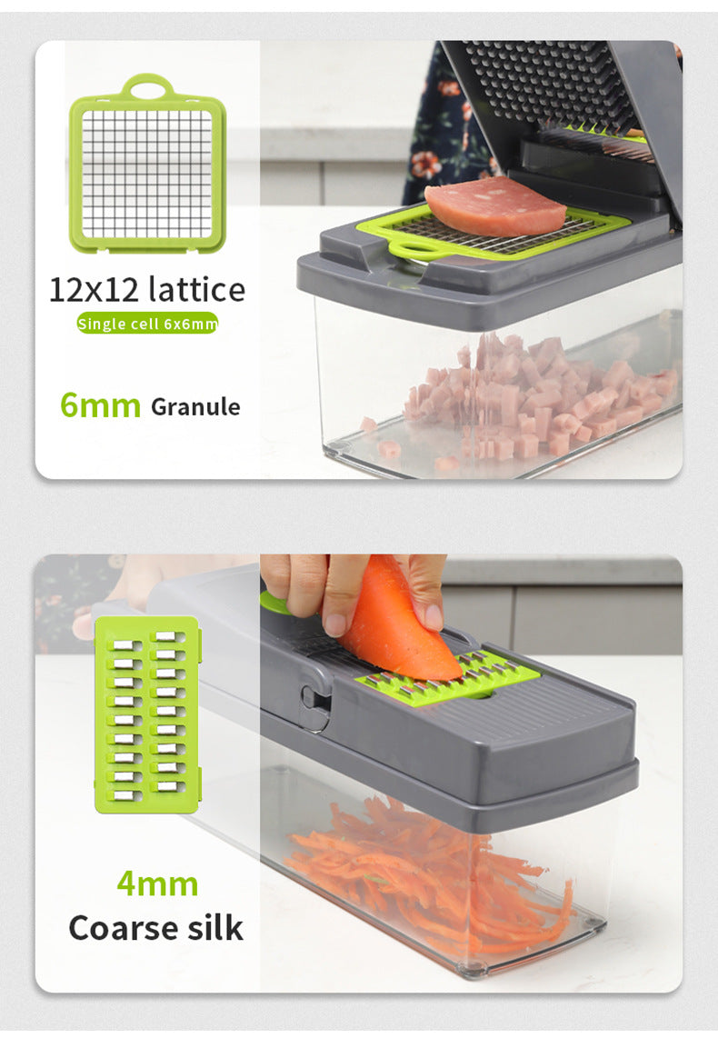 Multifunctional vegetable cutter dicer cut vegetable cutter free hands home multifunctional shredding slicing cutter