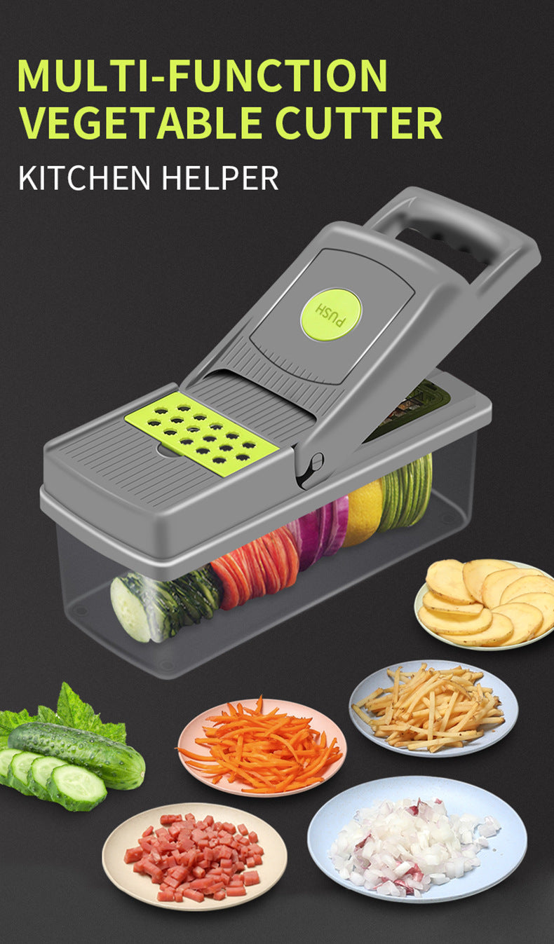 Multifunctional vegetable cutter dicer cut vegetable cutter free hands home multifunctional shredding slicing cutter