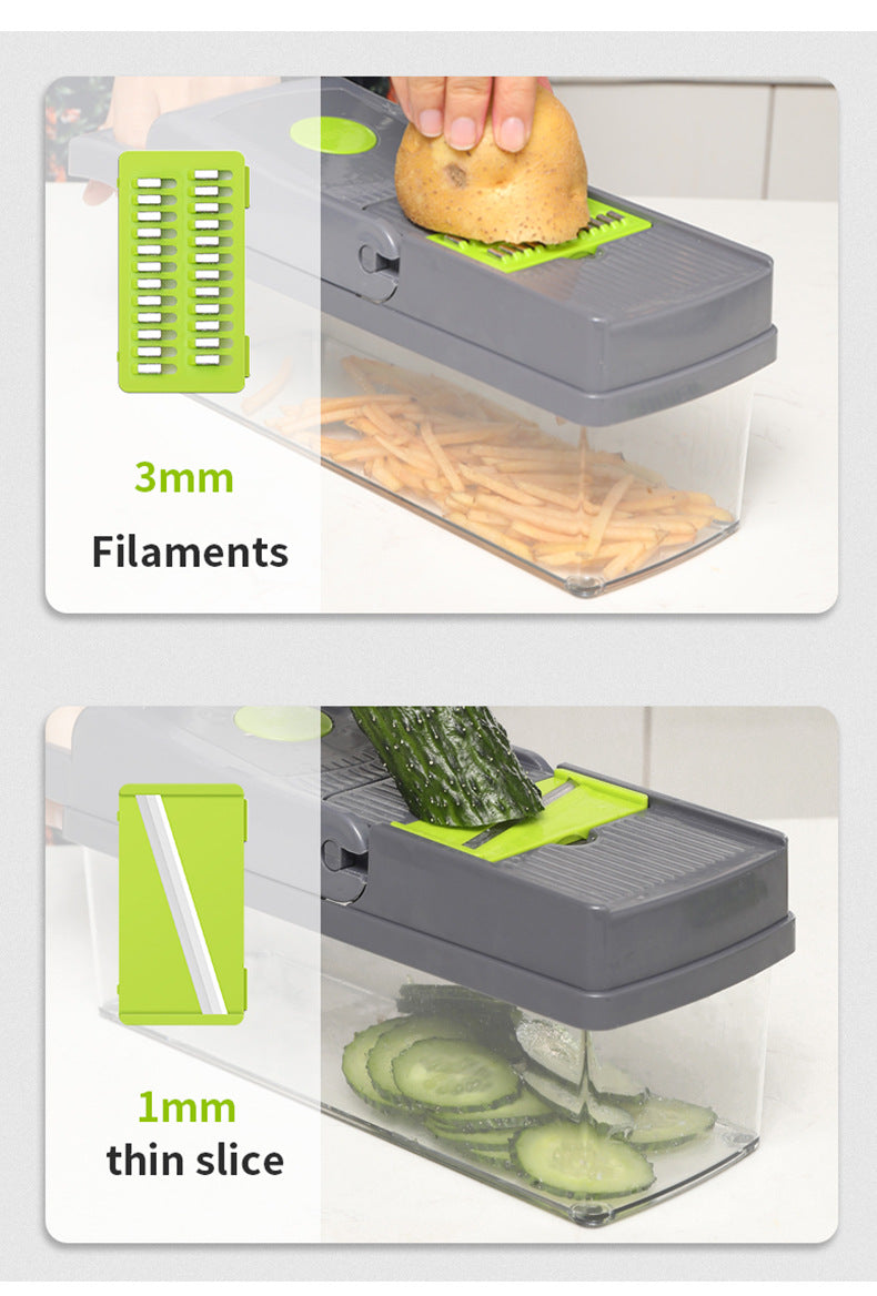 Multifunctional vegetable cutter dicer cut vegetable cutter free hands home multifunctional shredding slicing cutter