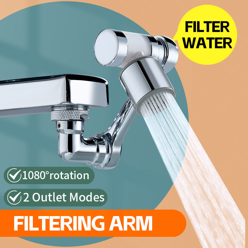 1080 degree filtration robotic arm universal rotation extender multifunctional universal faucet connector robotic arm spout