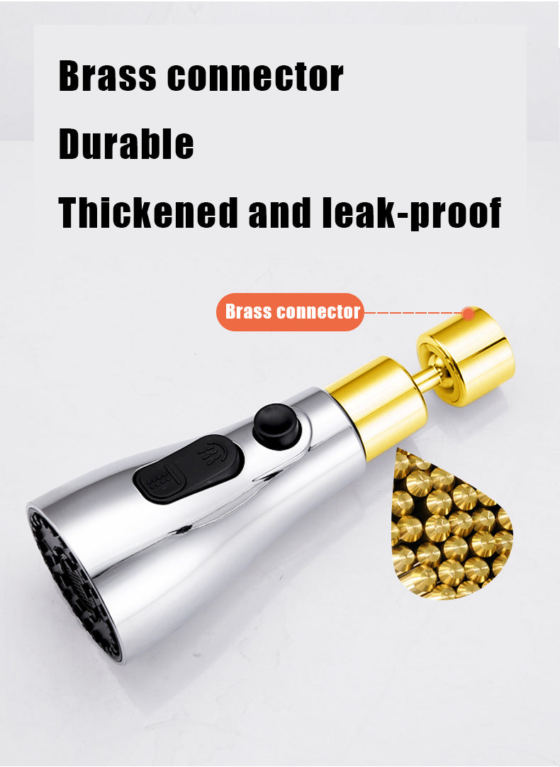 Multifunctional faucet kitchen nozzle pull universal sink sink rotating small brute waist with scrape wash out water