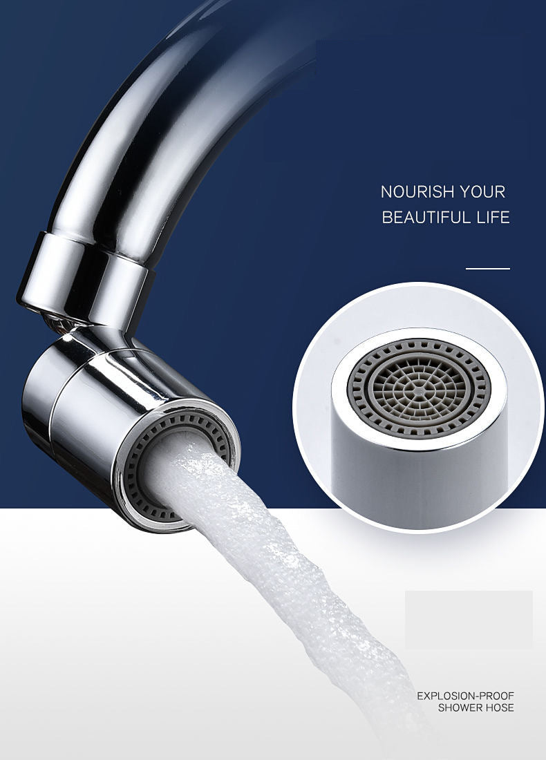 Splash guard head shower head faucet extender rotatable spout head basin faucet 720 degree bubbler