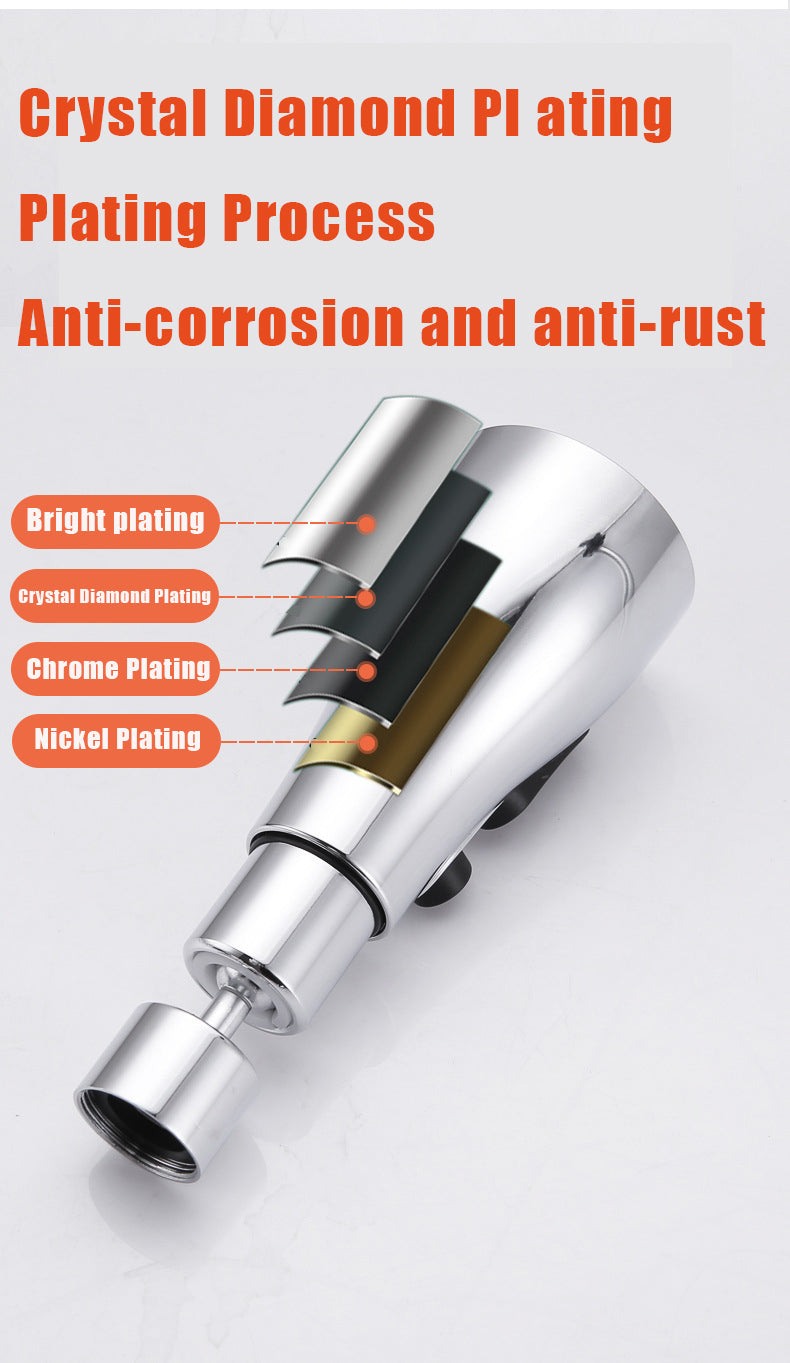 Multifunctional faucet kitchen nozzle pull universal sink sink rotating small brute waist with scrape wash out water