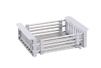 Stainless steel sink draining basket retractable draining rack kitchen vegetable basin fruit basin draining rack draining bowl rack shelf